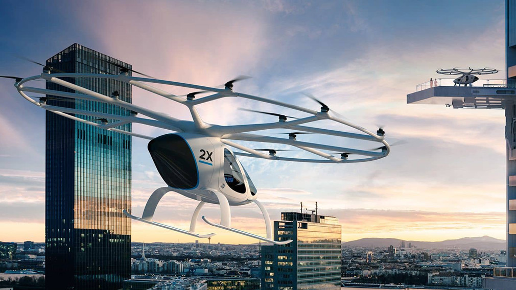 Essais de roulage au sol de Volocopter