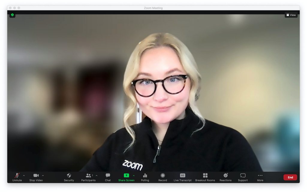 How to make a blurred background in zoom
